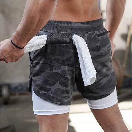 bermuda - shorts masculino DRY com compressão - Fitness